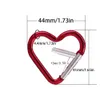 Heart-shaped Aluminum Alloy Carabiner snap gate carabiners Key Chain Clip Outdoor Camping Keychain Hook Water Bottle Hanging Travel Kit Buckle Colorful Key rings