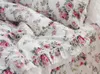 Sängkläder sätter amerikansk stil lyx prinsessa sängkläder blommor tryck spets ruffle duvet täcker säng kjol sängäcke kuddar