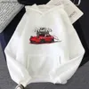 Herrtröjor tröjor mx5 inledande d män hoodies drift jdm tröja anime mazda tryck bil miata streetwear män unisex bilkultur kvinnor hoody q231110