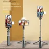 Selfie Monopods 1 PCS Selfie Stick Sem Fio Bluetooth Selfie Stick Com Luz de Preenchimento Tripé Portátil Para Celular Para Android IOS Q231110