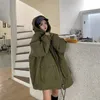 Trench da donna Donna 2023 Moda invernale Parka caldo Capispalla femminile Doppi lati Indossare Giacca in pelliccia di agnello finta Donna con cappuccio oversize