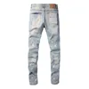 Jeans di marca viola American High Street blu invecchiato4S8V