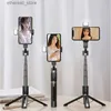 Selfie Monopods Bluetooth-Compatible Selfie Stick Trépied En Alliage D'aluminium Trépied Renforcé Lumière De Remplissage Pour Iphone Téléphone Mobile Q231110