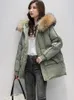 Parkas de plumón para mujer Abrigo de algodón para mujer Chaquetas acolchadas gruesas de invierno Parkas con capucha de moda de gran tamaño para mujer Abrigo cálido suelto informal para mujer 231109