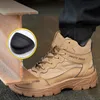 Scarpe di sicurezza uomini indistruttibili lavorano stivali di sicurezza stivali militari all'aperto anti-smash scarpe industriali stivali invernali stivali deserto 231207