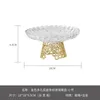 Plates European Light Luxury Crystal Glass Cake Stand High Foot Tray Afternoon Tea Dessert Rack El Restaurant Fruit Tableware