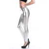 Leggings da donna INDJXND Style Punk Rock PU Leggings in ecopelle in pelle Pantaloni da donna Viola Metallic Gold Shiny Sexy Shining Legging Fitness 230410