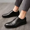 Zapatos de vestir Four Seasons Hombres de gama alta Negocios Formal Cuero Estilo británico Casual Cómodo Cordón Negro Tamaño grande 38 231110