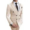 Męskie garnitury Blazers Suits Army Green Formal Business Wedding Suits for Men Man Blazer Groom Tuxedos Slim Fit Costume Homme Mariage 230410