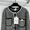 1103 2023 Autunno Marca stesso stile maglione manica lunga girocollo cardigan grigio verde abbigliamento donna alta qualità donna weilanQ325