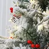 Christmas Decorations 1M Tree with Basin PE Mixed Flocking Snow Pine Led Lights Xmas Decoration Ornaments 2024 231110