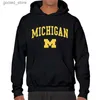 Mens Hoodies Moletons Mens Hoodies Michigan University Sportswear Hip Hop 320gsm Algodão Mulheres Pulôver Moletons Com Capuz Moda Homens Com Capuz Roupas Q231110