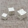 Loose Gemstones 4pcs Of 925 Sterling Silver Cube Beads For Bracelet Necklace Square Spacers 6mm 8mm 9.5mm