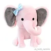 Stuffed Plush Animals Comfort Sleeping Elephant Doll Pink Grey Elephant Plush Toy for Children Birthday Gifts Holiday Gifts R231110