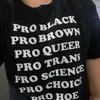 Men's T Shirts Pudo Unisex Pro Black Brown Queer Quotes Slogan T-Shirt People Human Rights Tee LGBTQ Pride Shirt