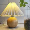 Lamp Covers Shades Pleats Lampshade for Table Lamp Standing Floor Lamps Korean Style Pleated Lampshade Cute Desk Lamp Shade Bedroom Lamps W0410