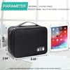 Bolsas de cosméticos Armazenamento de cabo Organizador eletrônico digital à prova d'água Portátil Plug de carregador de dados USB para iPad Mini Chargers 230404