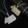 Iced Out Big 4 Ever Payed Lettre Charme Pendentif Collier avec Corde Chaîne Hip Hop Femmes Hommes Plein Pavé 5A Cubique Zircone Boss Hommes Cadeau Bijoux