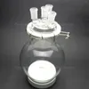5000ml Glass Reaction Vessel 5L 24/40 4-Neck Lab Chemistry Reactor W/Lid & Clamp