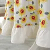 Tischdecke Mode kleine frische europäische gekräuselte bedruckte Tischdecke Baumwolle und Leinen waschbar pflegeleicht rund Großhandel