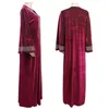 Etniska kläder MD Luxury Velvet Abaya Kimono Dubai 2023 Kvinnor Muslimska Kaftan African Loose Maxi Boubou Hijab Dress Elegant Lady Islam