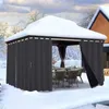 Kurtyna zima na zewnątrz wiatrowoodporne wodoodporne ciężkie drzwi ochrona UV dla ganku pergola altana słoneczna cabana