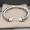 Bracciale rigido regolabile con ciondolo con classici Braccialetti di gioielli di lusso principessa Bracciale di moda di design Cavo Ametista Toapz Colore 7mm Donna