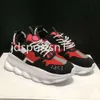 2023 Chain Reaction Designer Casual Shoes Reflective Height Italy Platform Sneakers Black White Multi-color Suede Red Blue Fluo Tan Men Women