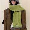 Harvkoreanska för kvinnor Autumn Winter Thicken Warm Wool Sticking Scarf Solid Colors Neck Warmer Outdoor Windproof Riding Bib