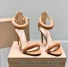 Gianvito Rossi Femmes 105 mm Bijoux Cuir rembourré 100 % cuir véritable Semelle extérieure cutanée 80 mm Talons aiguilles Sandales Designer Sangle Talon arrière