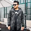 Men's Down 2023 Loose Hooded Jacket Fashion Long Cotton Winter Black Warm More Size XL-XXXL 4XL 5XL 6XL