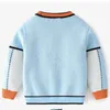 Jackor 2023 Autumn Toddler Boys Sticked Sweater Baby V Neck Cardigans Outwear Barn Kläder Kids Girls Knitwear Jacket 231109