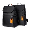 Sac à dos Etanche Homme Laptop Designer Noir Pour Business Urban Man Chargement USB