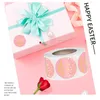 Wrap Prezent 250pcs Stamping Pink Polka Dot Greeting Card Dekoracja DZIECKA