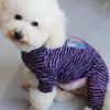 Macacão de vestuário para cães macacão fino de um metro de macacão roupas de cachorro de algodão para cães pequenos pijamas moletom elástico chihuahua poodle pug