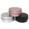 Storage Bottles 100PCS 15g Black Aluminum Tin Jars Small Round Box/lip /metal Box For Cosmetics With Screw Thread Lid Candle