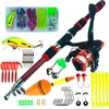 Fishing Accessories Spinning Fishing Rod and Reel Combo1.8M Telescopic Rod with 5.2 1 3BB Reel Max Drag 5kg Full Fishing Kit Fishing Set 231109