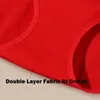 Dames slipje 4 plus maat rood ondergoed dames katoen met hoge taille buik ondergoed dames ondergoed 230410