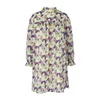 Robes décontractées printemps été robe courte florale ample pour les femmes 2023 volants demi col haut dames une ligne surdimensionné imprimé