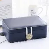 Jewelry Pouches Double Layer PU Large Capacity Box Earrings Ring Necklace Display Case Multifunctional Storage