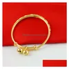 Bangle smycken baby klockor armband armband 24k gul guldfärg för barn barn 9017273 droppleverans smycken armband dhmjk