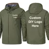 Männer Jacken Benutzerdefinierte Frühling Herbst Männer Winddicht DIY Logo Print Zipper Mantel Solide Y2k Mode Lässig Wandern Outdoor Männliche Jacke 2023