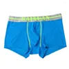 Underpants Casual Personality Contrast Men's Panties Breathable Stretch Comfortable Shorts Slim Mid Rise Ice Silk