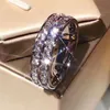 L'anello con diamante pieno a doppio strato da donna di designer di lusso mostra un temperamento leggero, semplice, squisito, personalizzato e versatile, misura regolabile, buono, bello