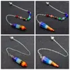 Pendentif Colliers Bijoux de mode Reiki Pendulum Design Chaîne cadeau Pierre naturelle 7 Chakra Gemstone Rock