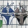 Bikini da donna arcobaleno Set costumi da bagno Colorf Cappelli da pescatore Fasce per feste da donna in raso di lusso Regali per ragazze dolci 561 Drop Delivery Dhptd