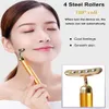 Face Massager 2 in 1 gezichtsmassager Roller elektrische 3D -rol en 24K puls T -vorm Massager Kit ARM Oogmassa Massager HUIDVERZORGPAARTEN 230408