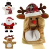 Puppets 3 Pcs Christmas Hand Puppet Plush Toys Performance Props Doll Elk Snowman Santa Claus Interactive Year Toys GIfts for Kids 231109