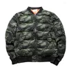 Hommes vers le bas 2023 arrivée épais Parka col Camouflage mâle court vêtements motif coton support impression fermeture éclair décontracté hiver veste hommes