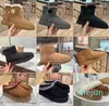 Botas de nieve esponjosas mini mujeres invierno Australia Tasman plataforma bota zapatilla de piel tobillo zapatos de lana piel de oveja cuero real marca clásica casual